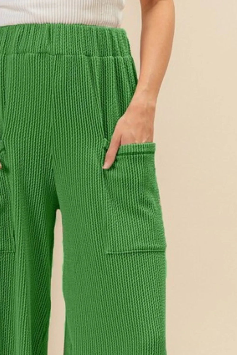 2 tone Cord Rib Waist Band Side Pocket Pants - Necessary Clothing