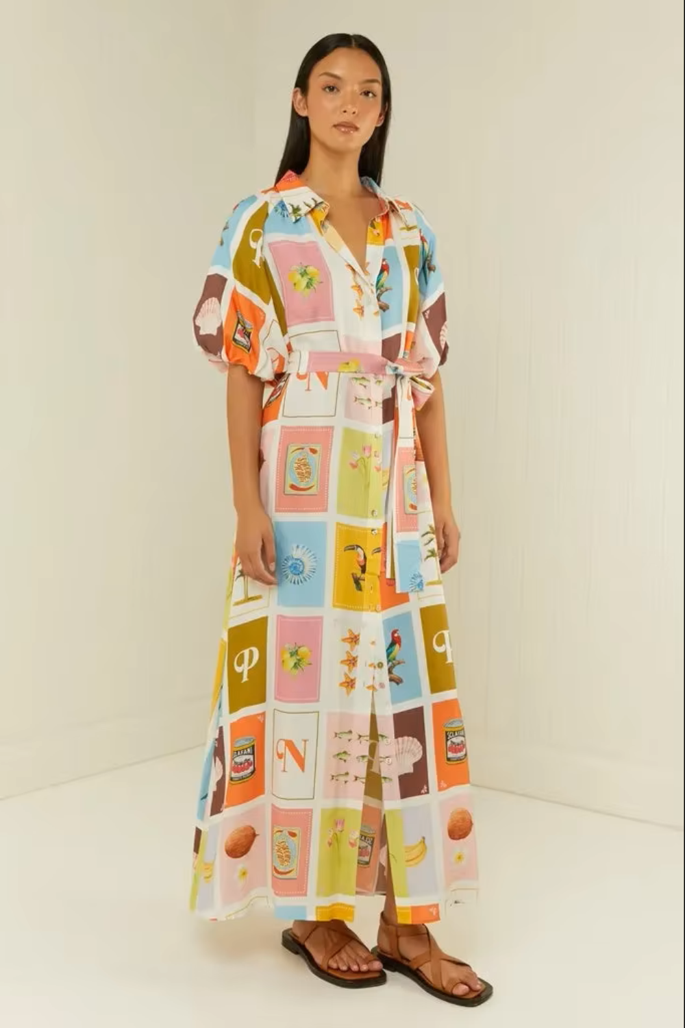 Printed Short Sleeve Dress | Necessary Clothing