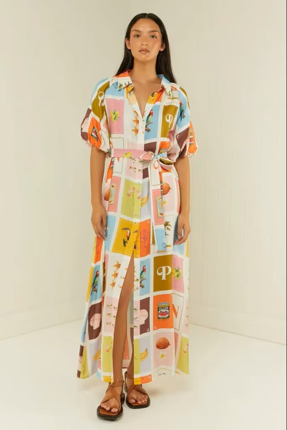 Printed Short Sleeve Dress | Necessary Clothing