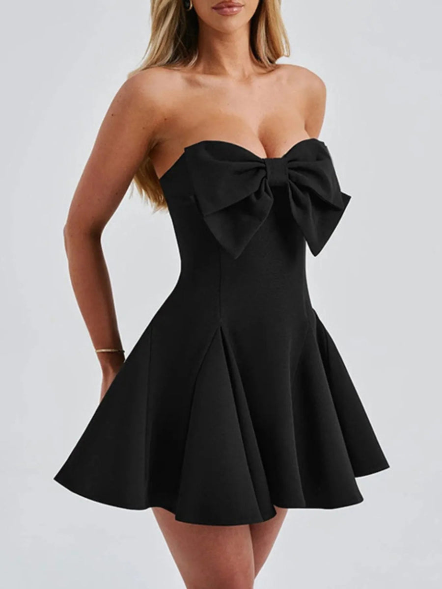 Bow Tube A - Line Mini Dress - Necessary Clothing