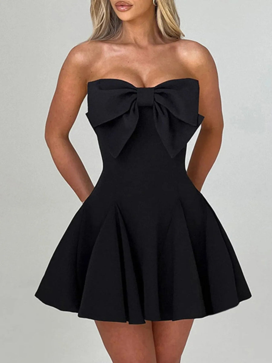 Bow Tube A - Line Mini Dress - Necessary Clothing