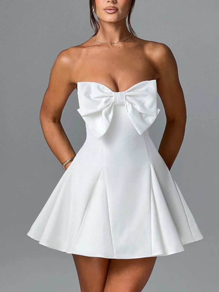 Bow Tube A - Line Mini Dress - Necessary Clothing
