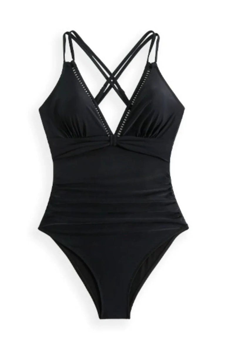 Double Spaghetti Strap One - Piece Swimwear - Necessary Clothing