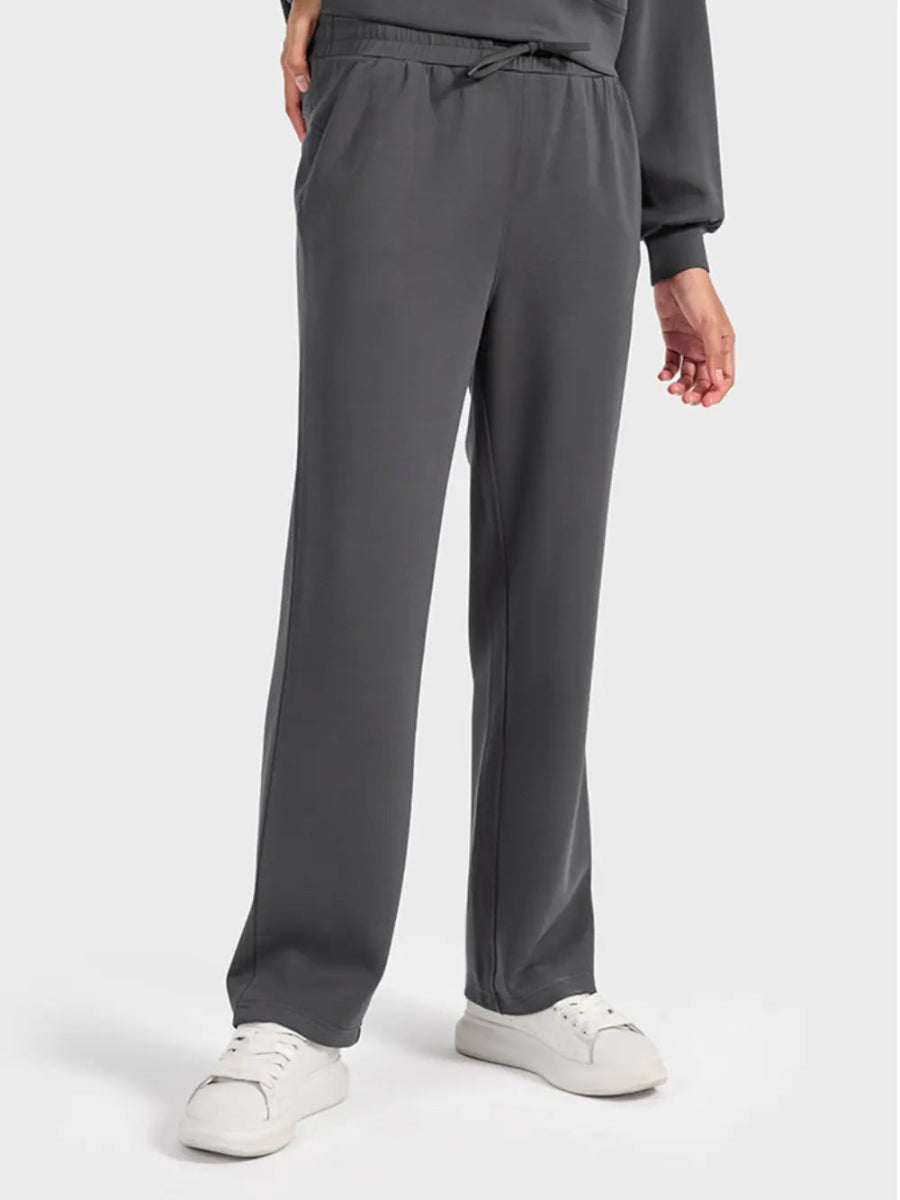 Drawstring Pocketed Sport Pants - Necessary Clothing