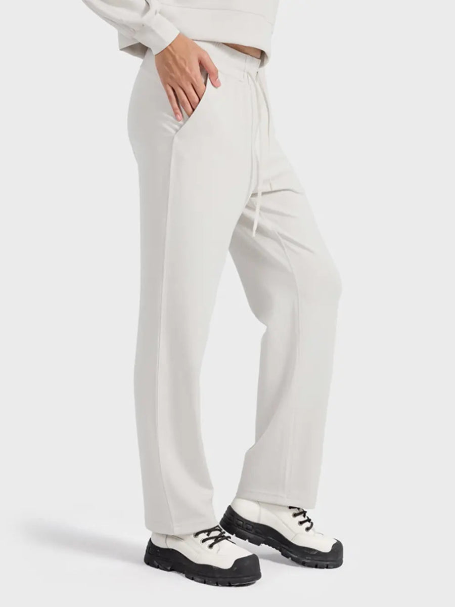 Drawstring Pocketed Sport Pants - Necessary Clothing