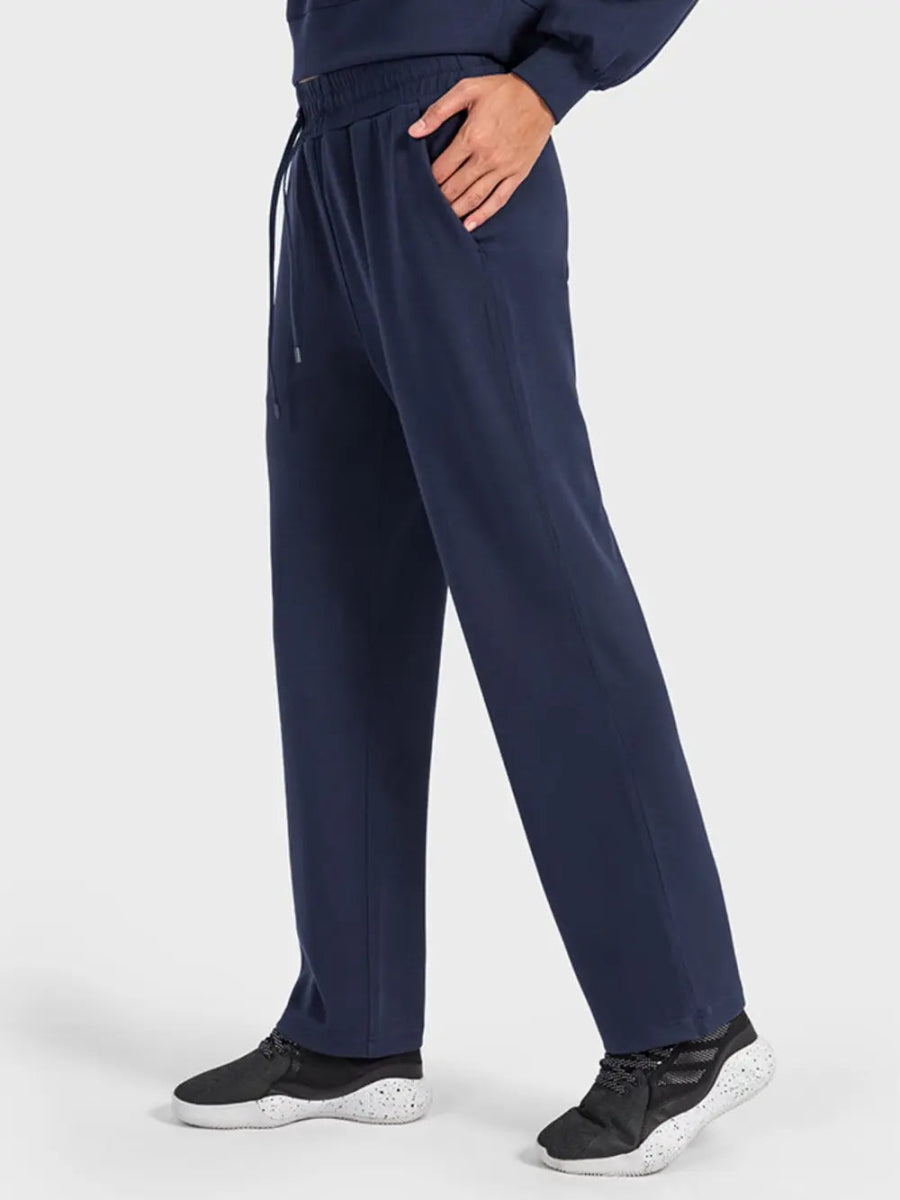 Drawstring Pocketed Sport Pants - Necessary Clothing