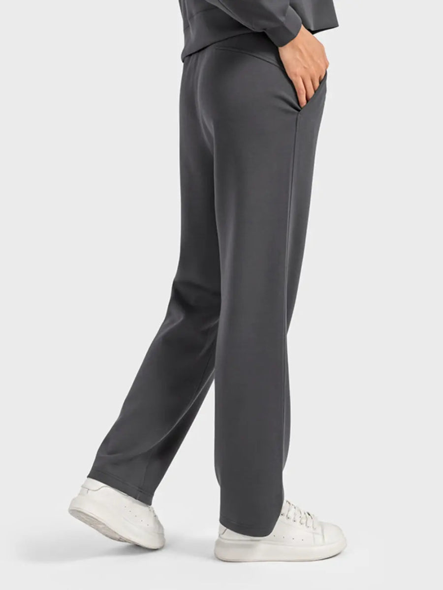 Drawstring Pocketed Sport Pants - Necessary Clothing