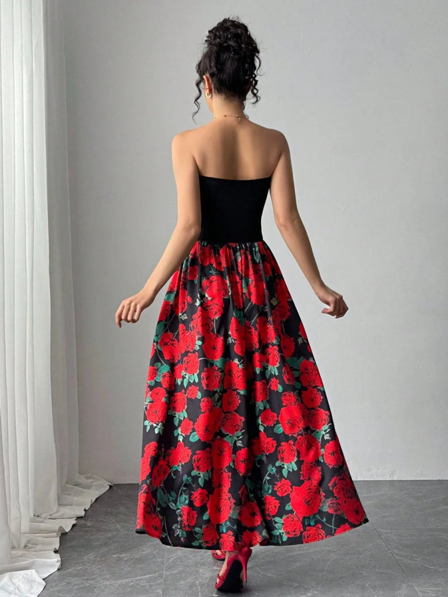 Floral Tube Stretchy Maxi Dress - Necessary Clothing