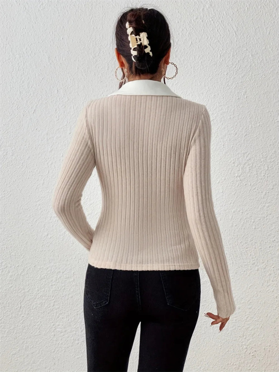 Johnny Collar Long Sleeve T-Shirt - Necessary Clothing