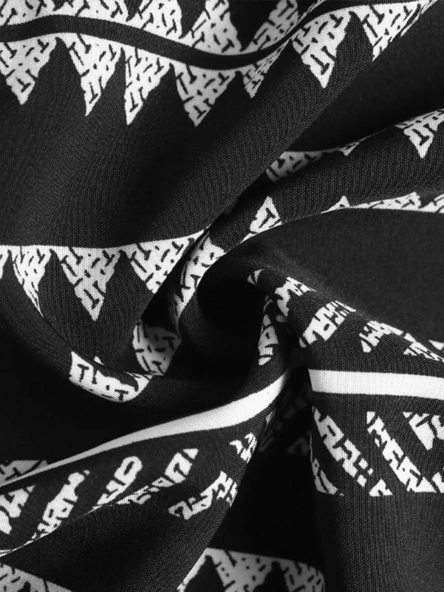 Pocketed Printed High Waist Skirt - Necessary Clothing