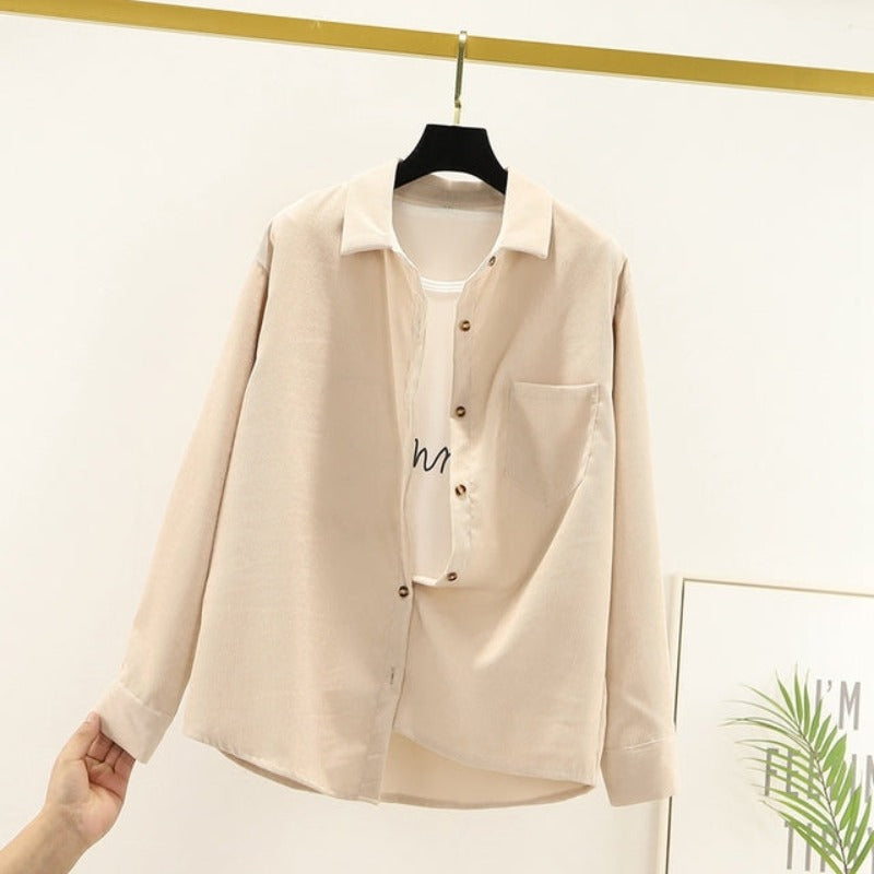 Long Sleeve Corduroy Blouse - Necessary Clothing Store