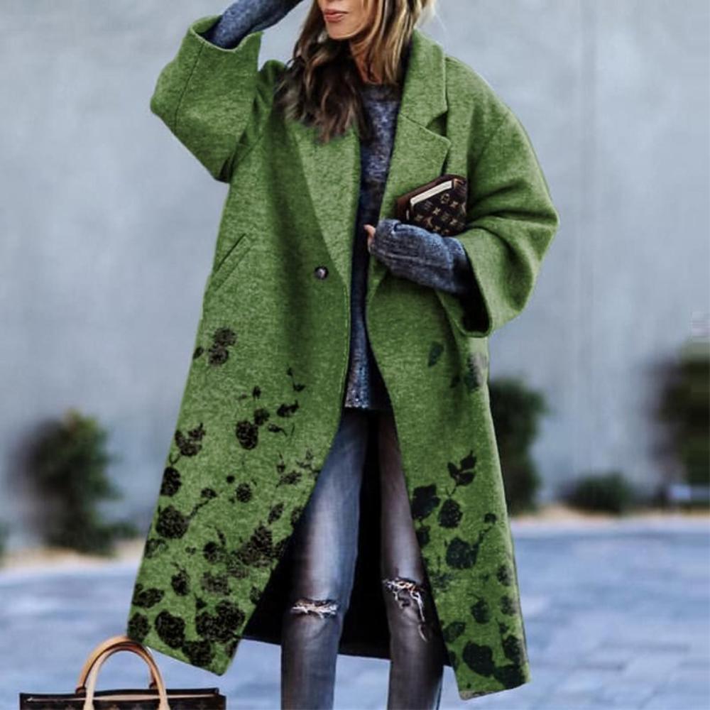 Elegant Outwear Single Button Coat Loose Wool Cardigan - Necessary Clothing Store