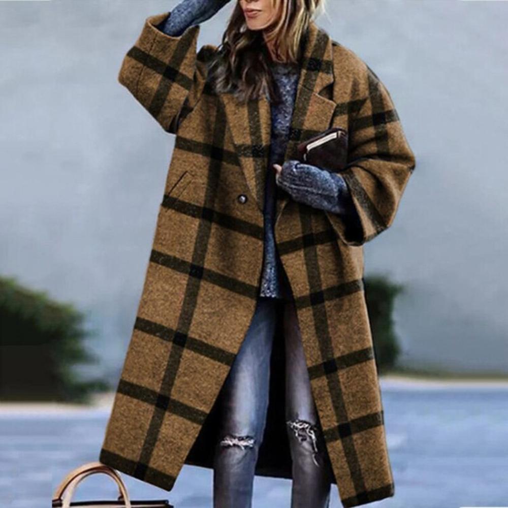 Elegant Outwear Single Button Coat Loose Wool Cardigan - Necessary Clothing Store