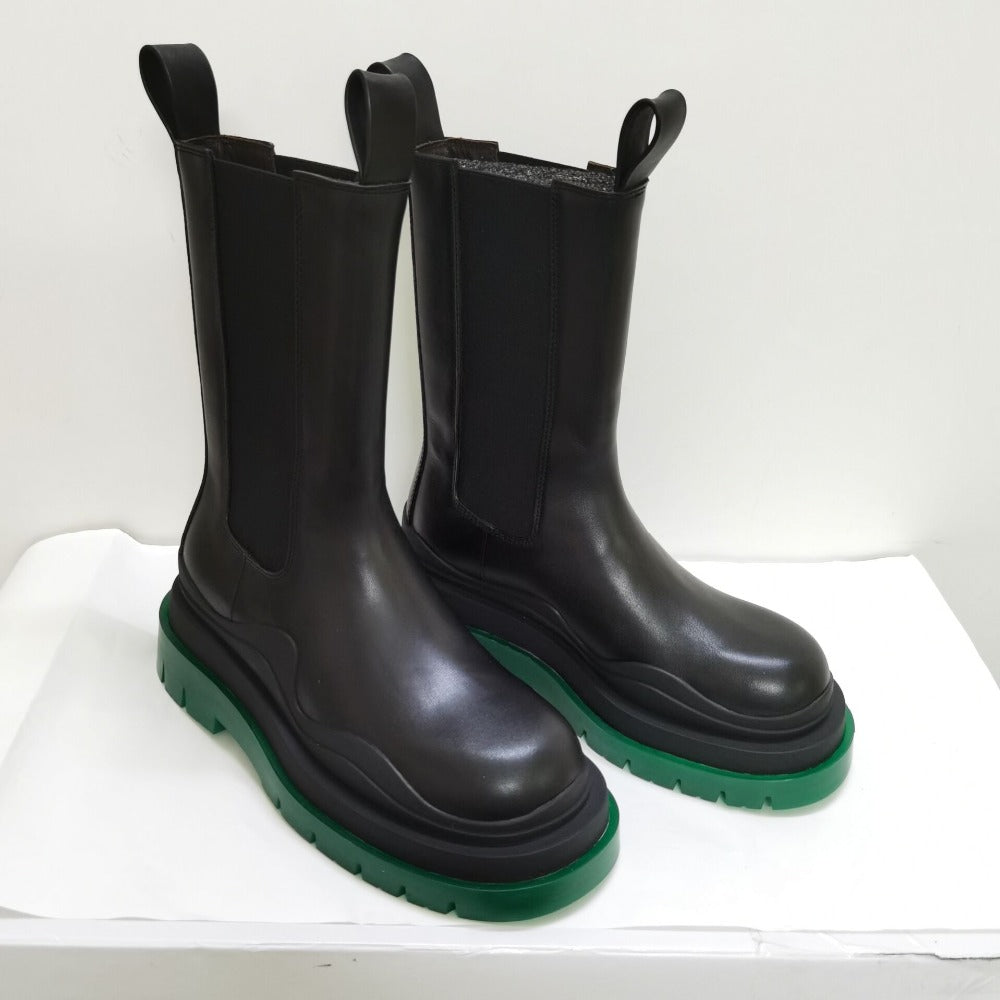 Luxury Platform Thick Bottom Real Leather Martin Boots - Necessary Clothing Store