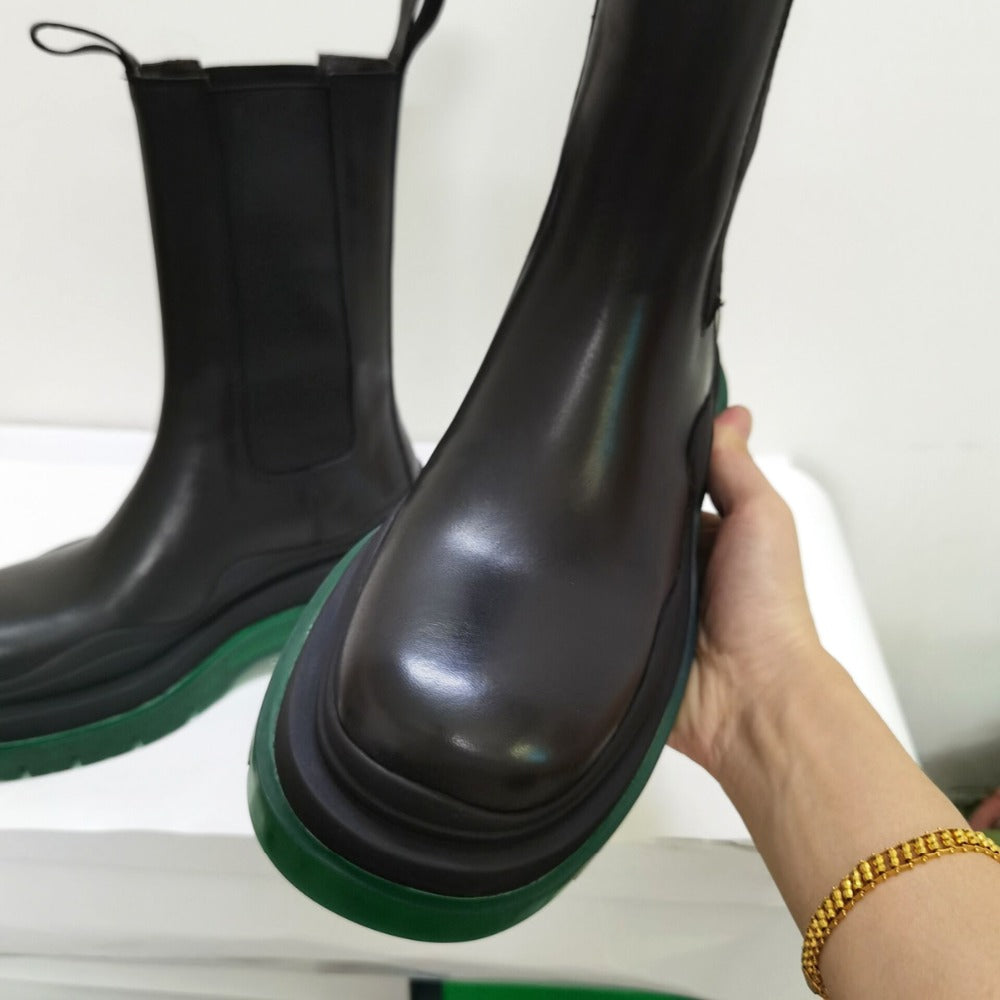 Luxury Platform Thick Bottom Real Leather Martin Boots - Necessary Clothing Store