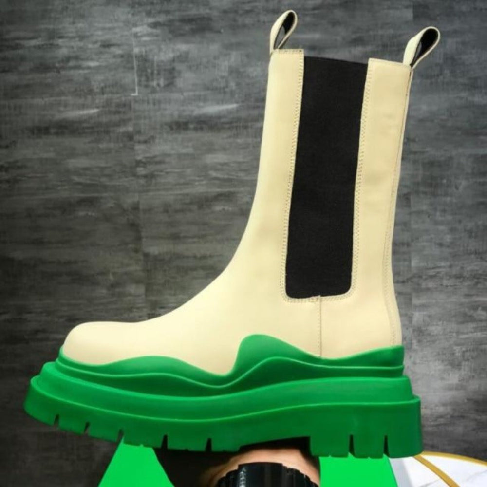 Luxury Platform Thick Bottom Real Leather Martin Boots - Necessary Clothing Store
