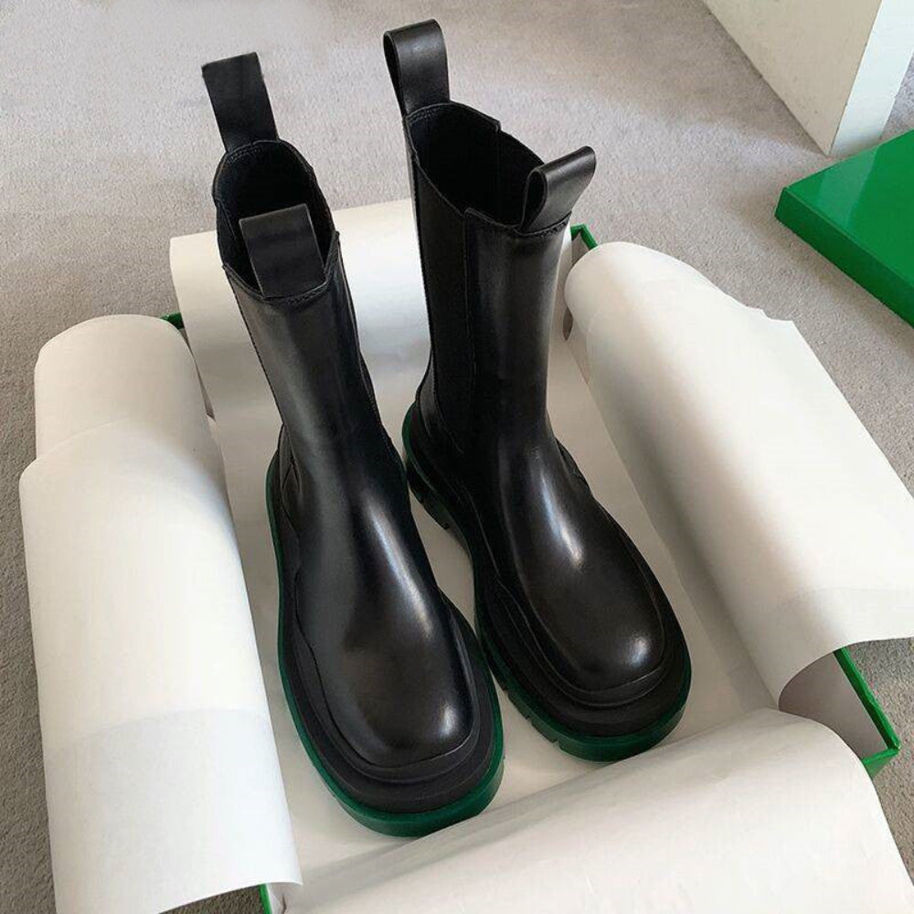 Luxury Platform Thick Bottom Real Leather Martin Boots - Necessary Clothing Store