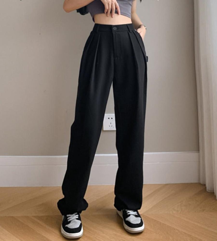 Full Length High Waisted Straight Pants - Necessary Clothing Store