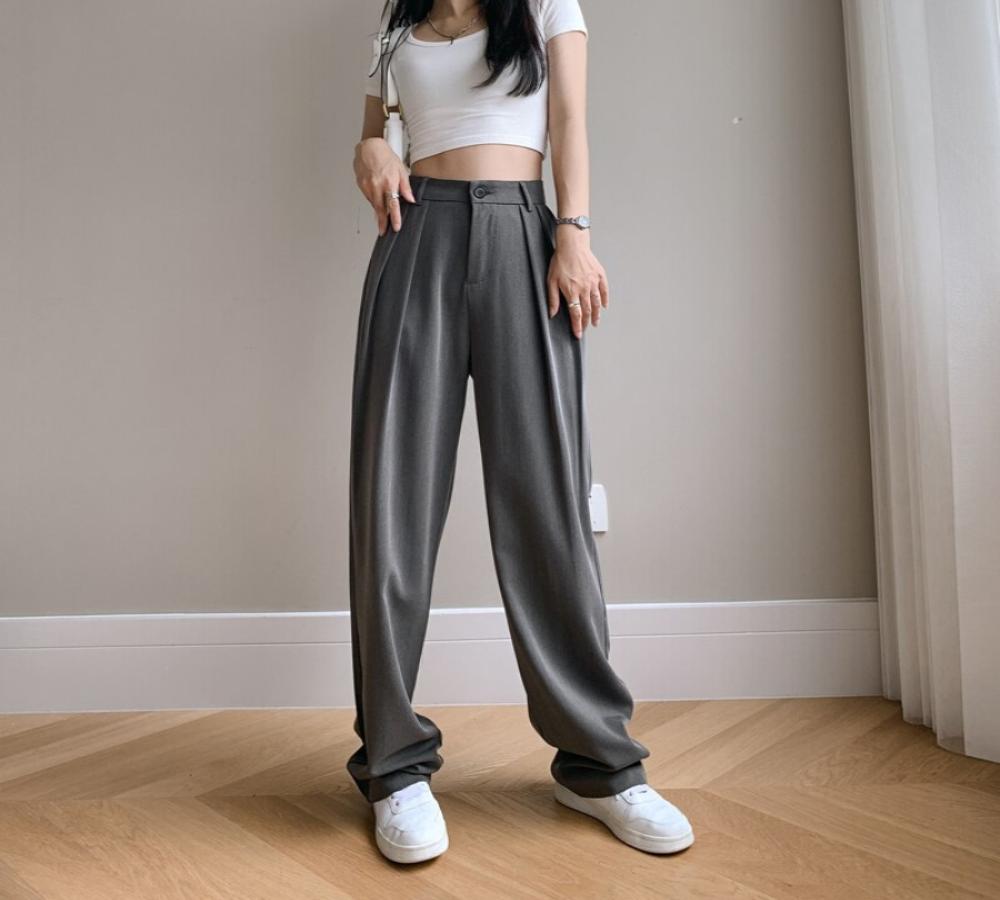 Full Length High Waisted Straight Pants - Necessary Clothing Store