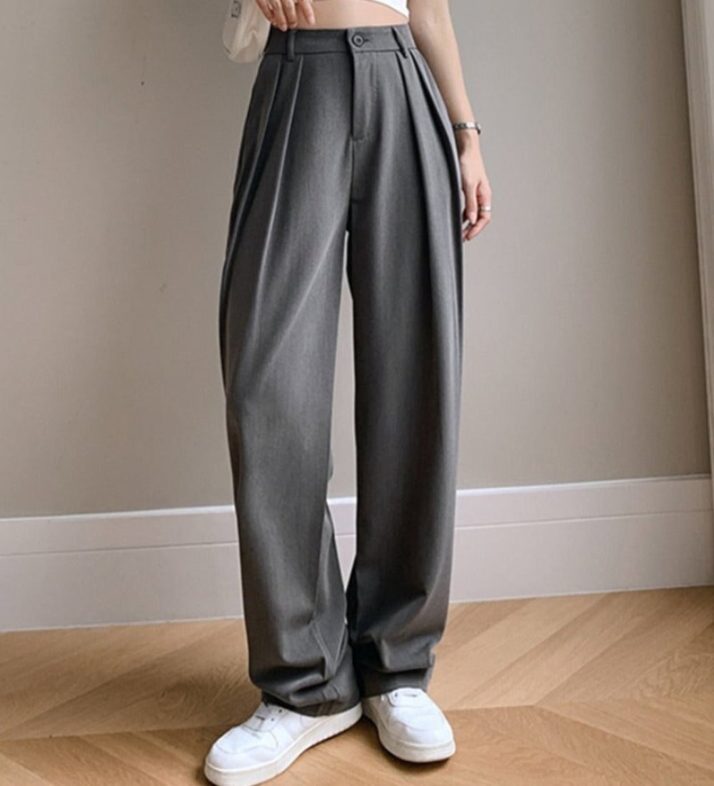 Full Length High Waisted Straight Pants - Necessary Clothing Store