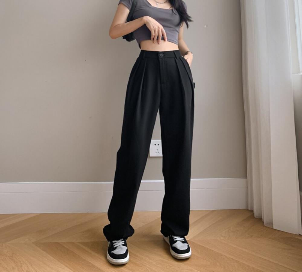 Full Length High Waisted Straight Pants - Necessary Clothing Store