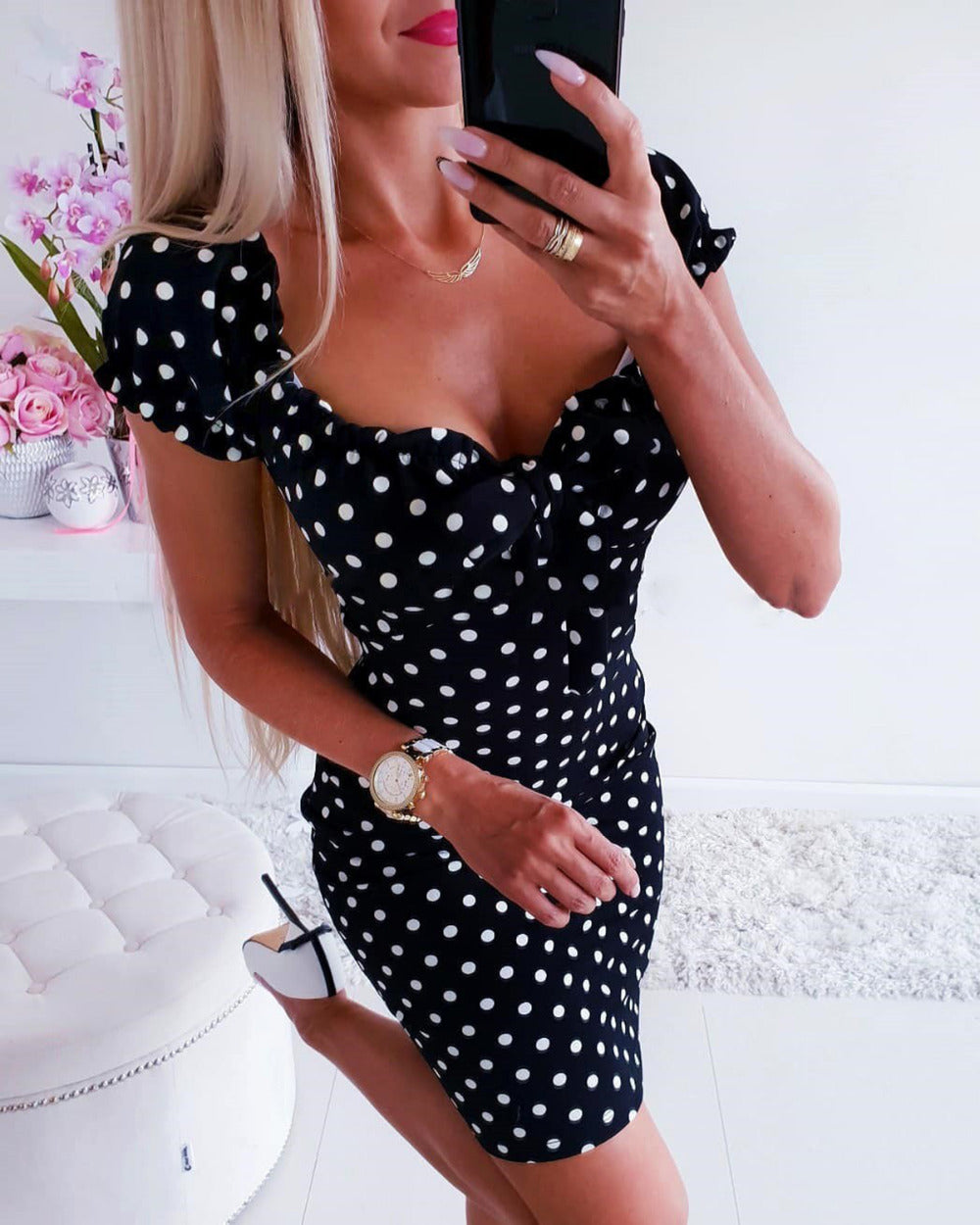 Polka Dot Sexy Dress Beachwear - Necessary Clothing Store