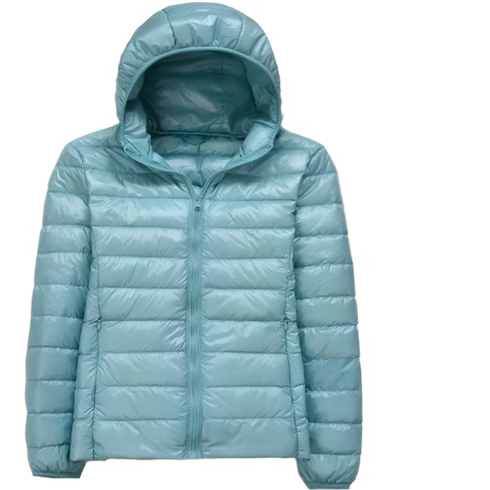 Ultralight Thin Duck Down Hooded Long Sleeve Warm Portable Coat - Necessary Clothing Store