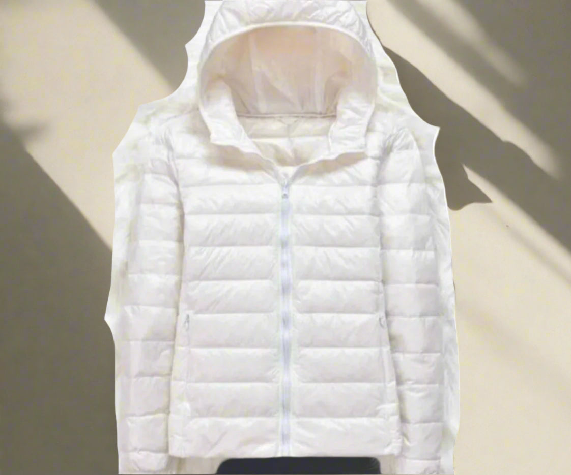 Ultralight Thin Duck Down Hooded Long Sleeve Warm Portable Coat - Necessary Clothing Store
