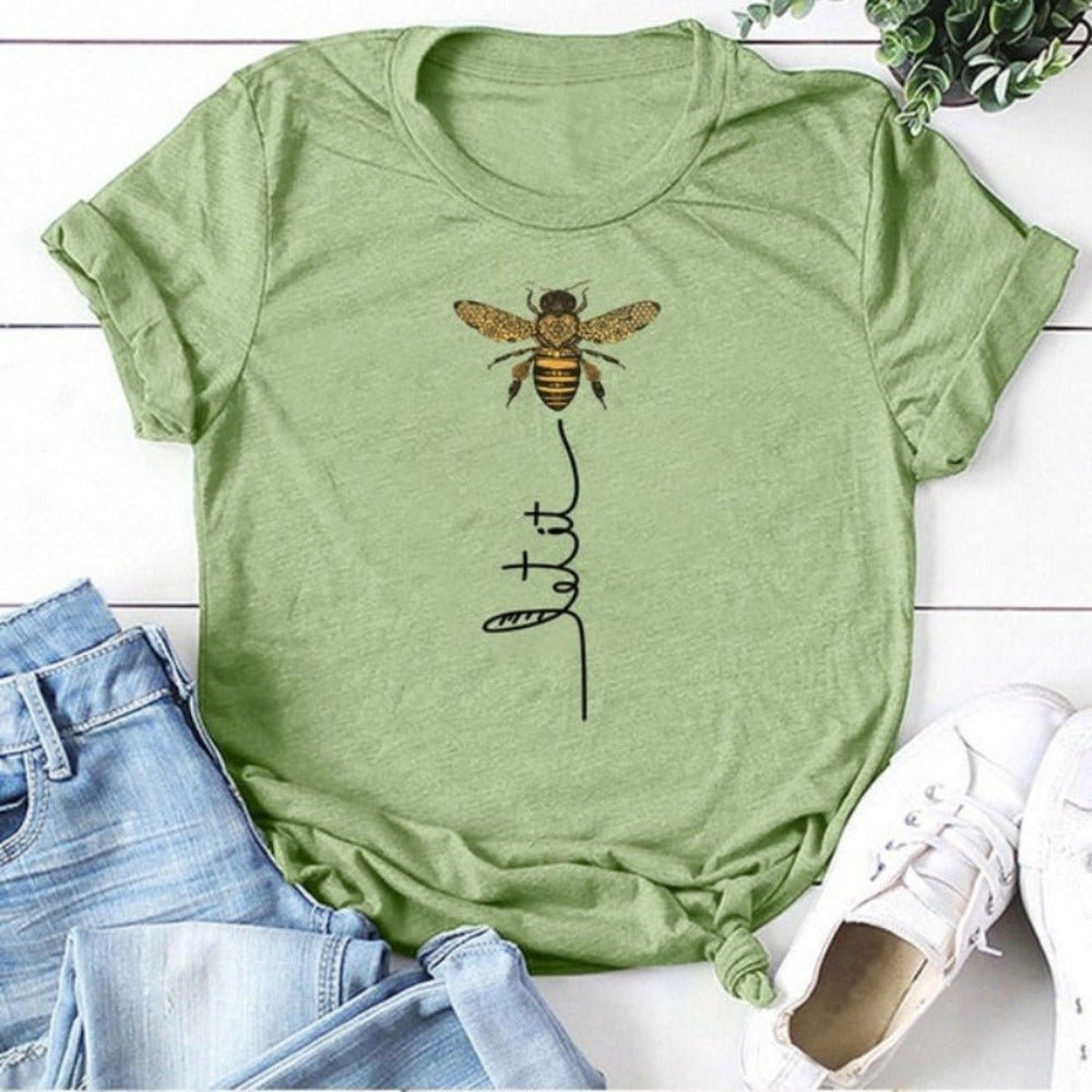Bee Kind Aesthetics Graphic Short Sleeve Cotton t - Shirt - Necessary Clothing