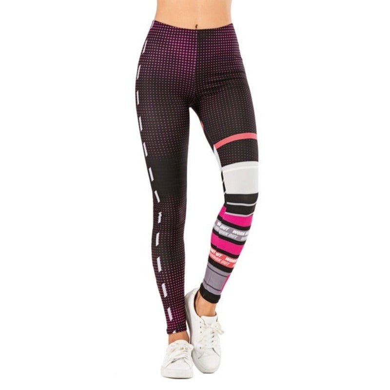 Brand Sexy Leaf Printing Fitness Slim High Waist Leggings - Necessary Clothing