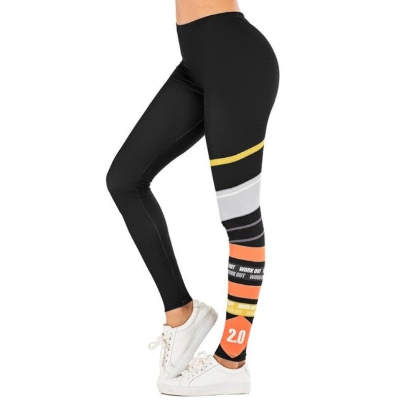 Brand Sexy Leaf Printing Fitness Slim High Waist Leggings - Necessary Clothing