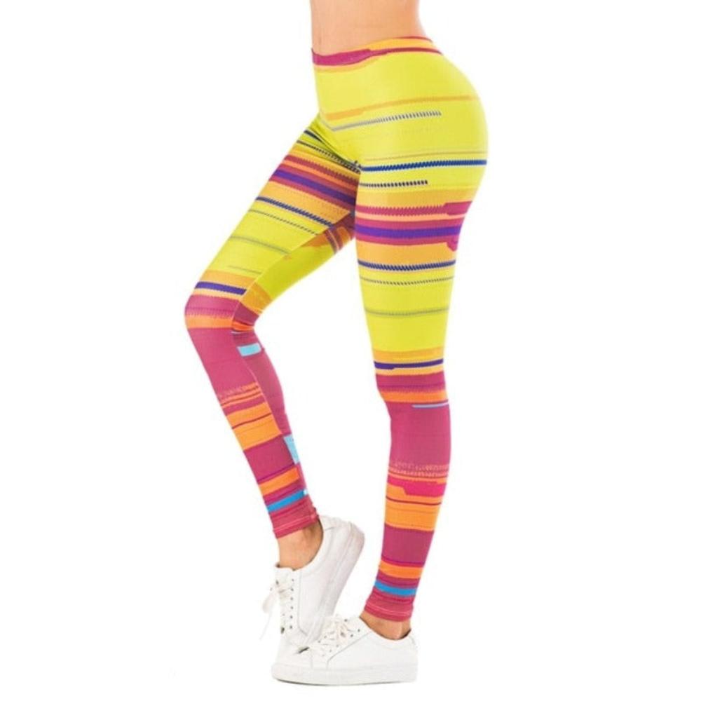 Brand Sexy Leaf Printing Fitness Slim High Waist Leggings - Necessary Clothing
