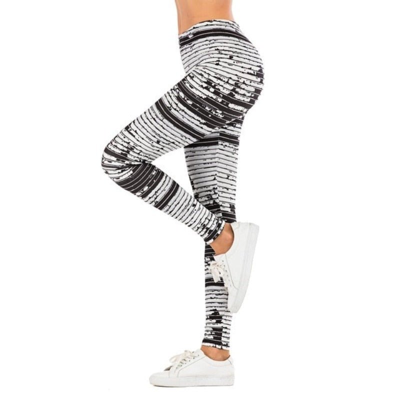 Brand Sexy Leaf Printing Fitness Slim High Waist Leggings - Necessary Clothing