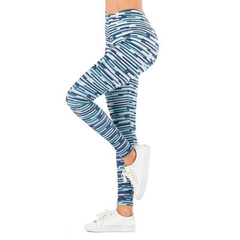 Brand Sexy Leaf Printing Fitness Slim High Waist Leggings - Necessary Clothing