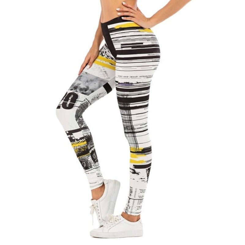 Brand Sexy Leaf Printing Fitness Slim High Waist Leggings - Necessary Clothing