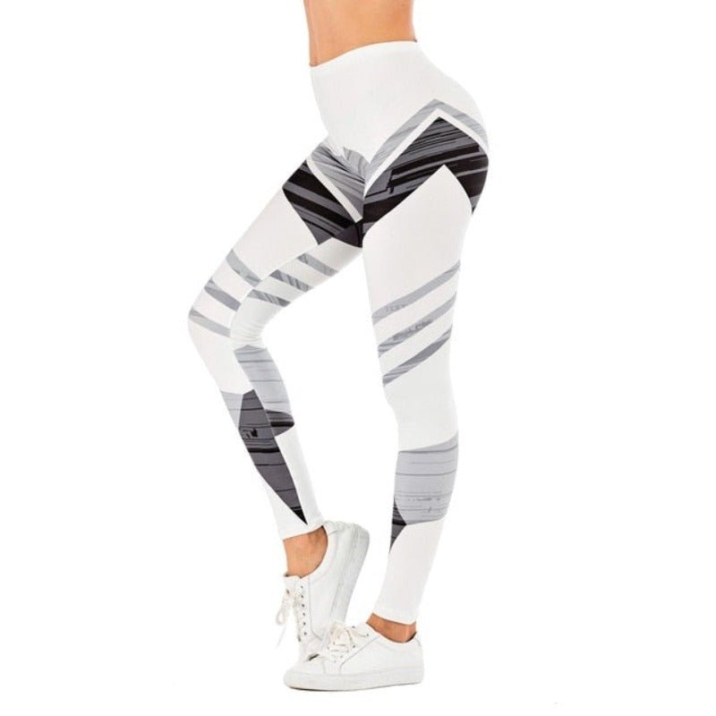 Brand Sexy Leaf Printing Fitness Slim High Waist Leggings - Necessary Clothing