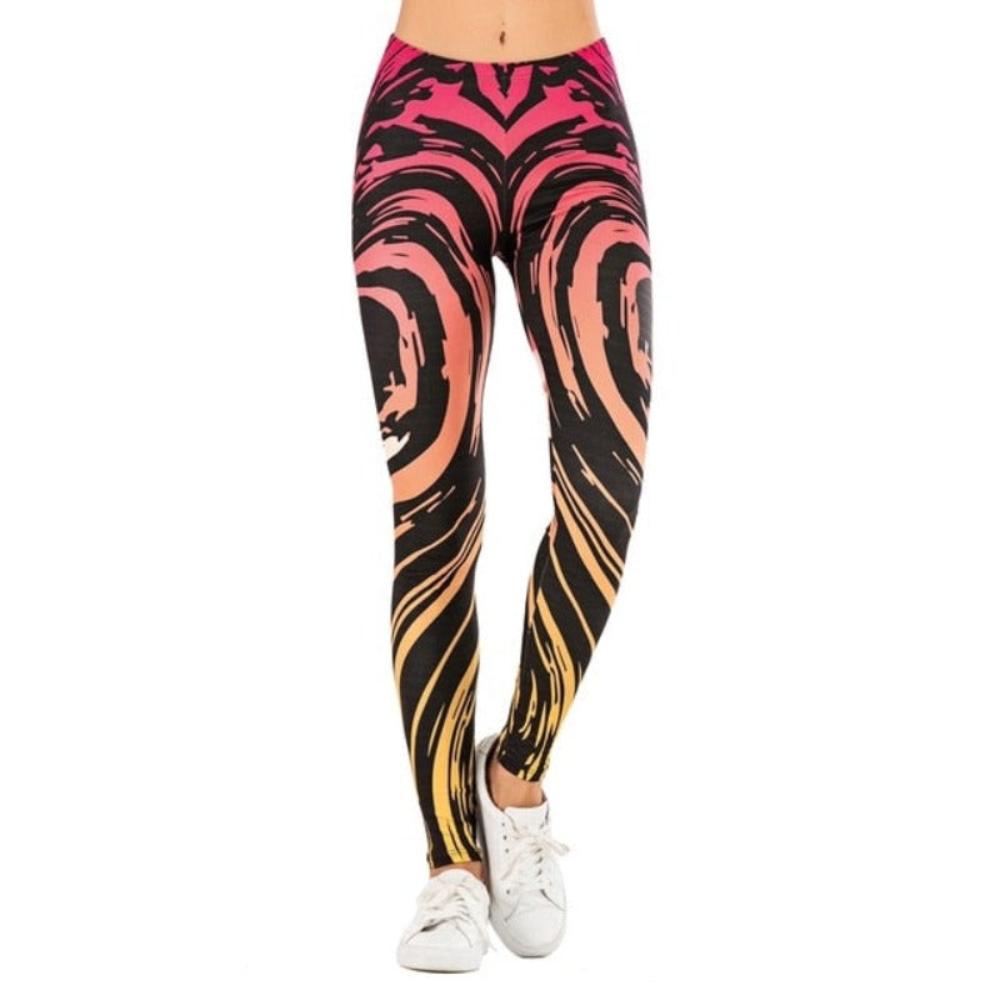 Brand Sexy Leaf Printing Fitness Slim High Waist Leggings - Necessary Clothing