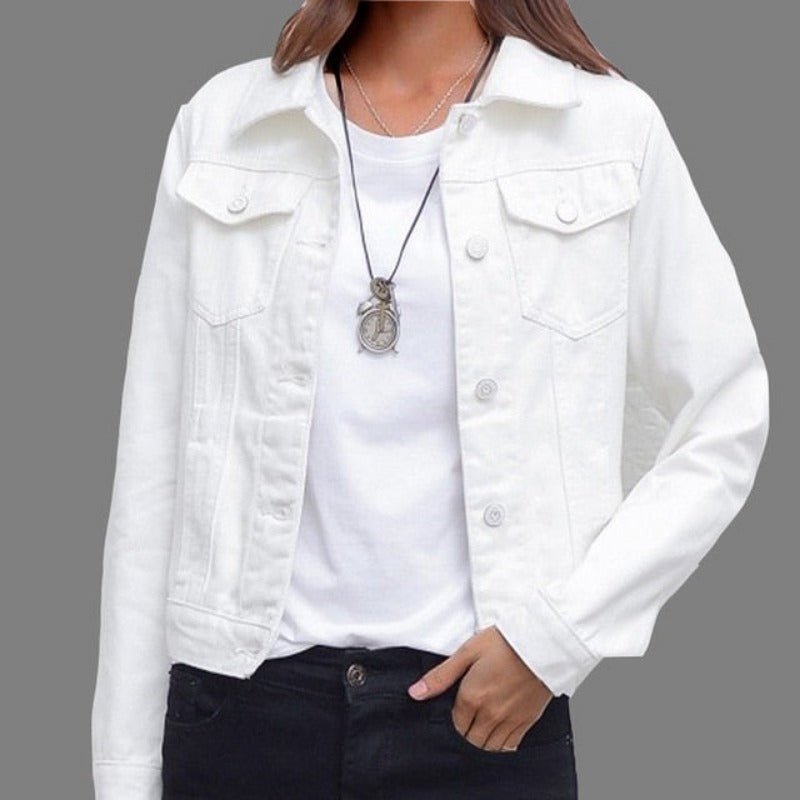 Candy Color Short Denim Jacket - Necessary Clothing