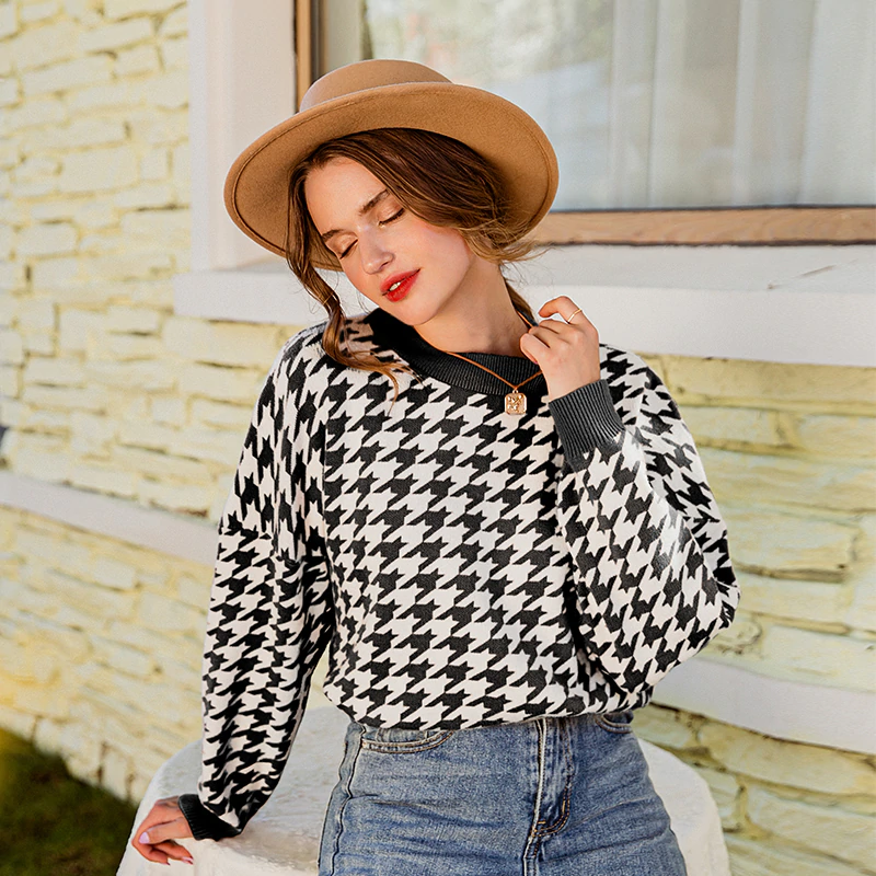 Geometric Knitted Sweater - Necessary Clothing Store