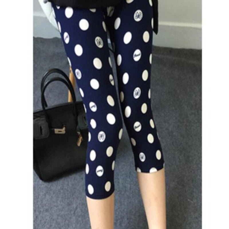 Elastic Waist Letter Stripe Short Leggings - Necessary Clothing