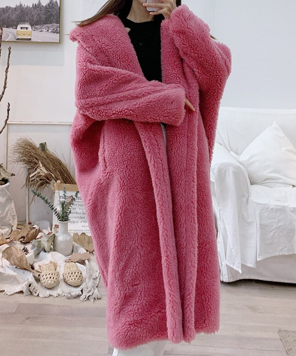 Faux Fur Teddy Loose Coat - Necessary Clothing