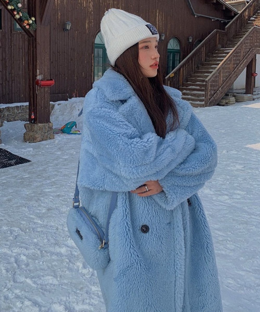 Faux Fur Teddy Loose Coat - Necessary Clothing