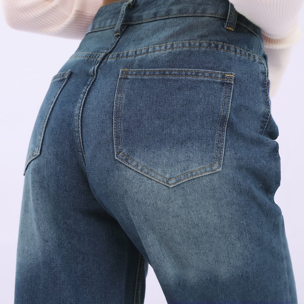 High Waist Loose Fit Wide Leg Mom Jeans - Necessary Clothing