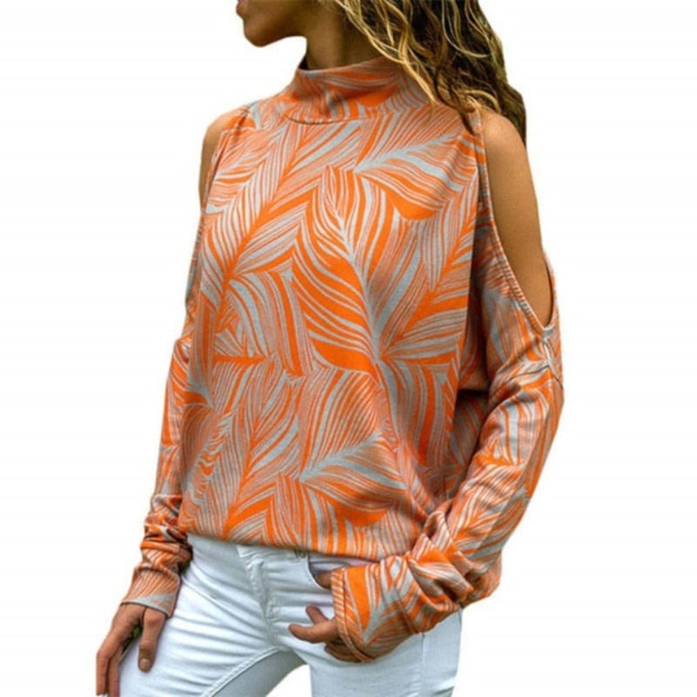 Knitted Long Sleeve Turtleneck Collar Blouse - Necessary Clothing
