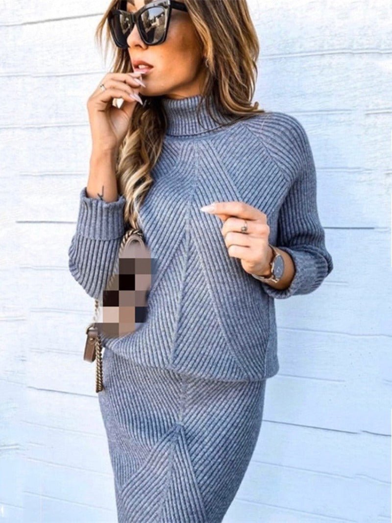 Knitting Turtleneck Two - Piece Set Costume - Necessary Clothing