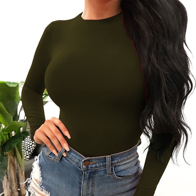 Long Sleeve O - Neck Bodysuit - Necessary Clothing
