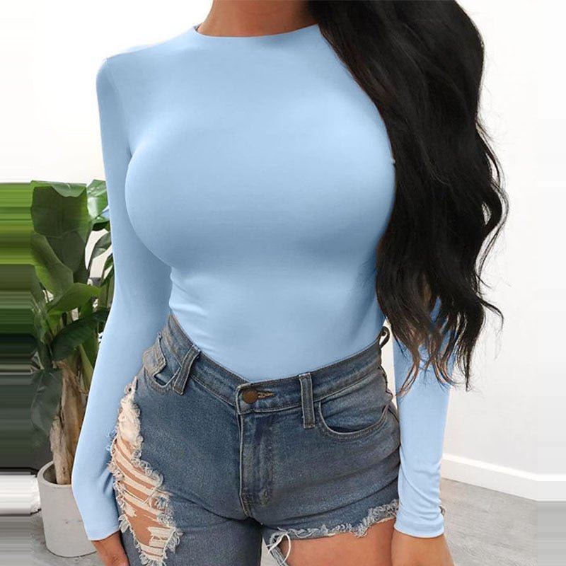 Long Sleeve O - Neck Bodysuit - Necessary Clothing