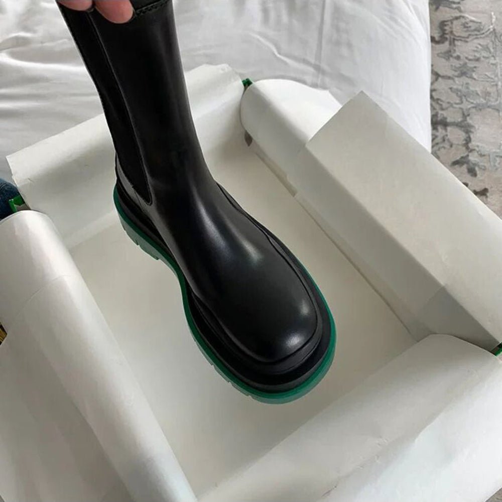 Luxury Platform Thick Bottom Real Leather Martin Boots - Necessary Clothing