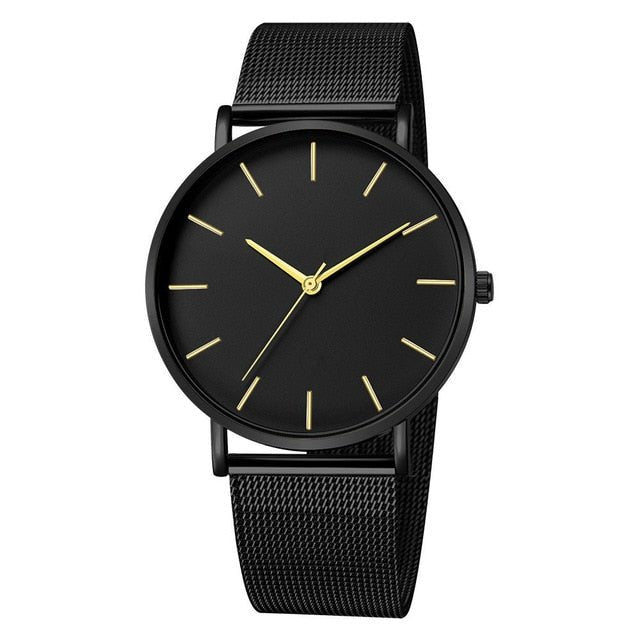 Mesh Belt Ultra - Thin Fashion Luxury Wrist Watch - Necessary Clothing