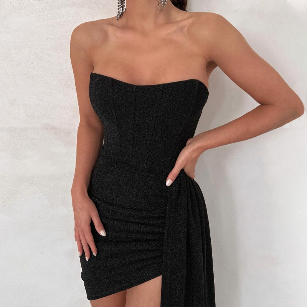 Mini Strapless Corset Backless Evening Dress - Necessary Clothing